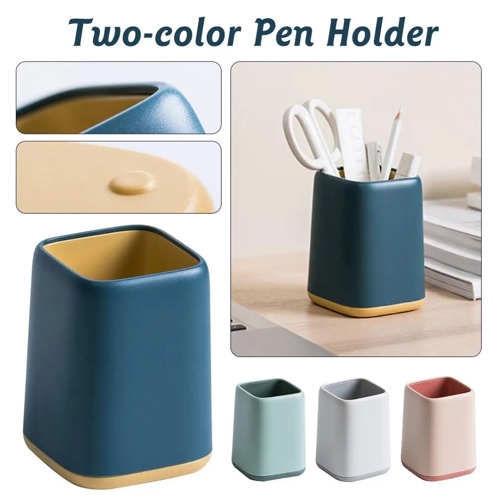 Настольный держатель для карандашей и кистей пластик цвет в ассортименте | Дом