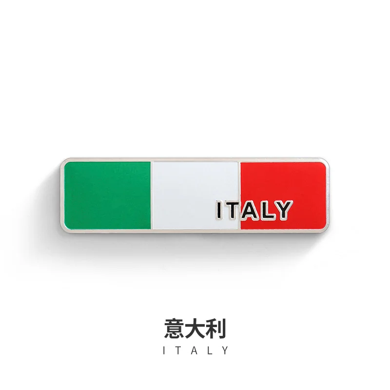 Italy Квадратный флаг этикетка-эмблема индонезийский Корея Малайзия Турция Украина Греция Франция Россия Великобритания США Германия Япония Канада м стикер автомобиля - Цвет: Italy