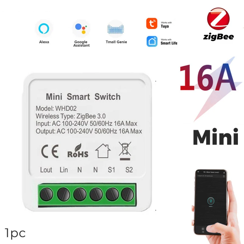 

Умный выключатель Mini R2 DIY, маленький дистанционный переключатель с поддержкой Wi-Fi, для работы с Alexa Google Home