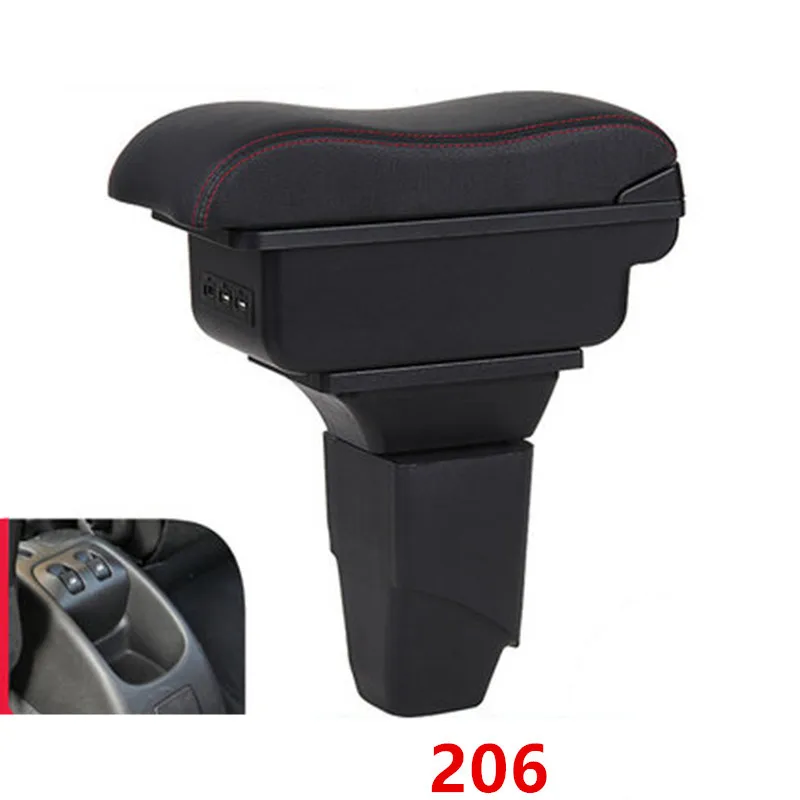 Подлокотник для PEUGEOT 206 207 центральный контейнер хранения Стайлинг автомобиля