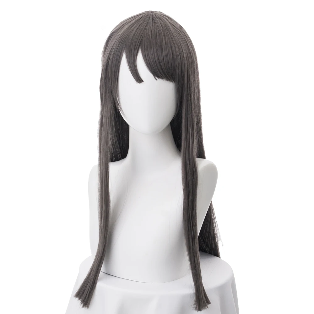 Seishun Buta Yarou wa Bunny Girl Senpai no Yume wo Minai Mai Sakurajima 80 см темно серые синтетические волосы