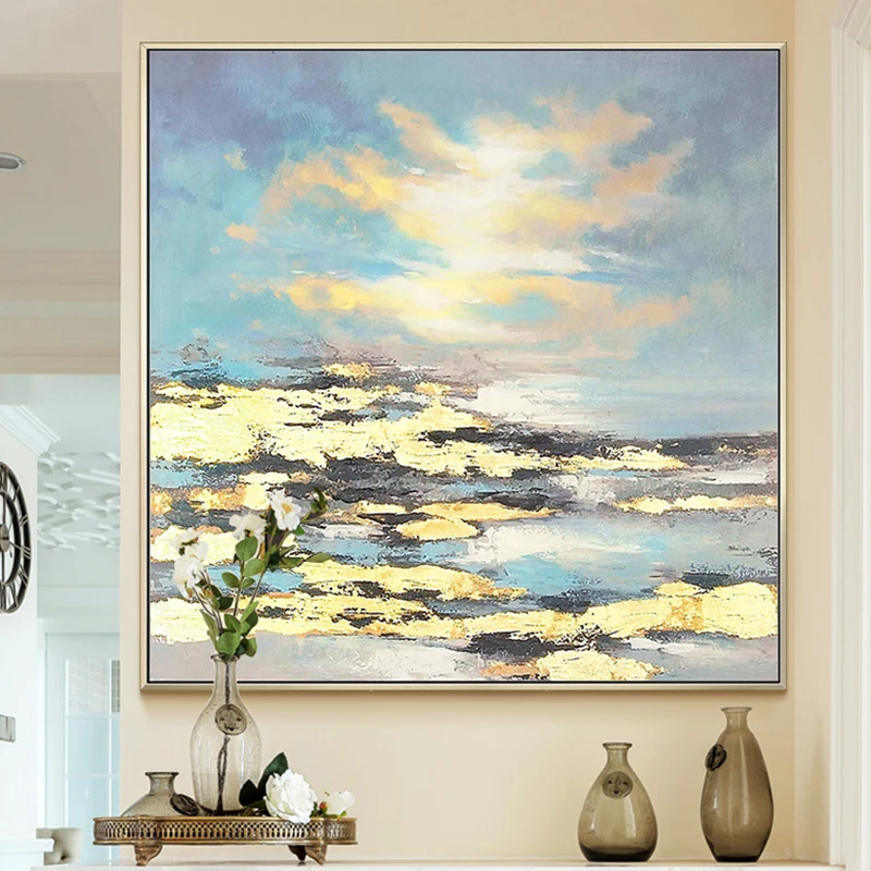 

Oil Painting By 100%Handpainted Modern Abstract Canvas Painting Wall Art Pictures For Living Room Home Decor Gift Frameless