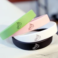 1pcs unisex unicorn silicone bracelet personality waterproof sports wristband fashion jewelry accessories for men women