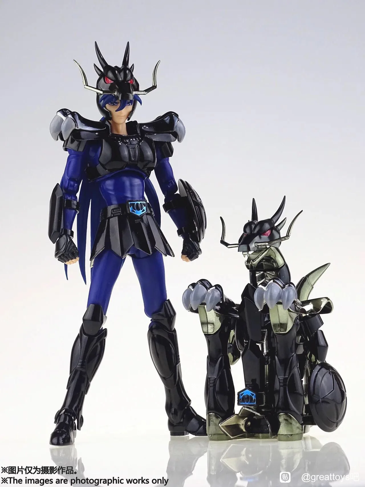 

Great Toys Saint Seiya Myth Cloth EX Bronze Black Dark Dragon Shiryu With Object Totem V1 Action Figure GT