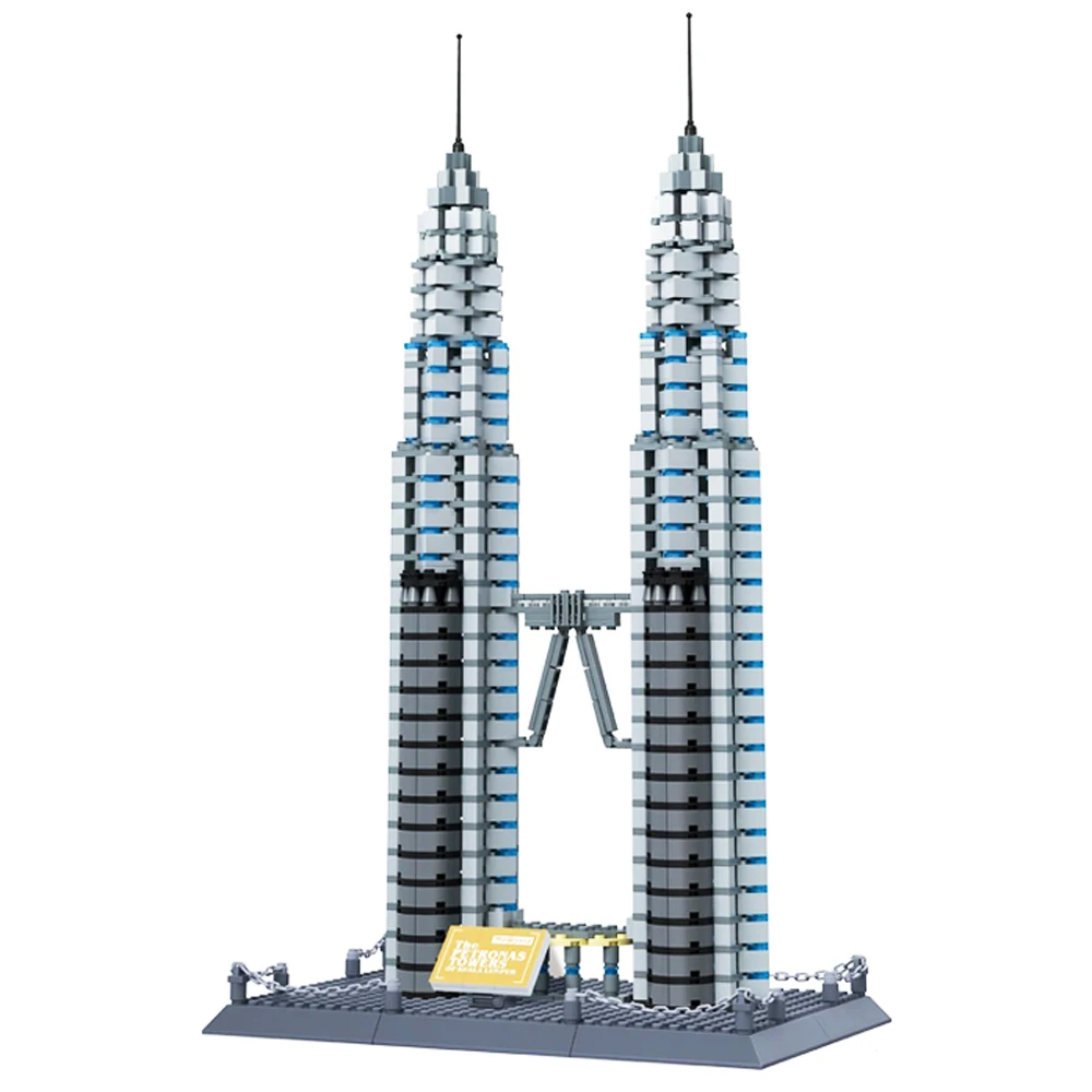 

Wange 5213 Новая серия знаменитой архитектуры башня Петронас Куала-лампур 3D модель строительные блоки Классические игрушки для детей