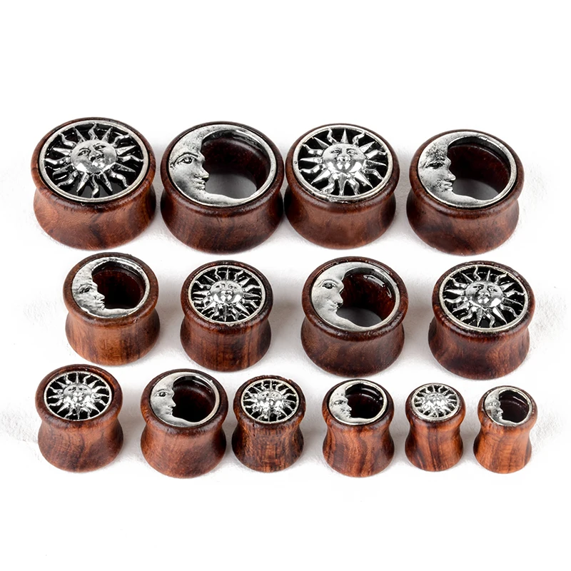 1 пара модные деревянные полые беруши от Солнца и Луны измерительное седло