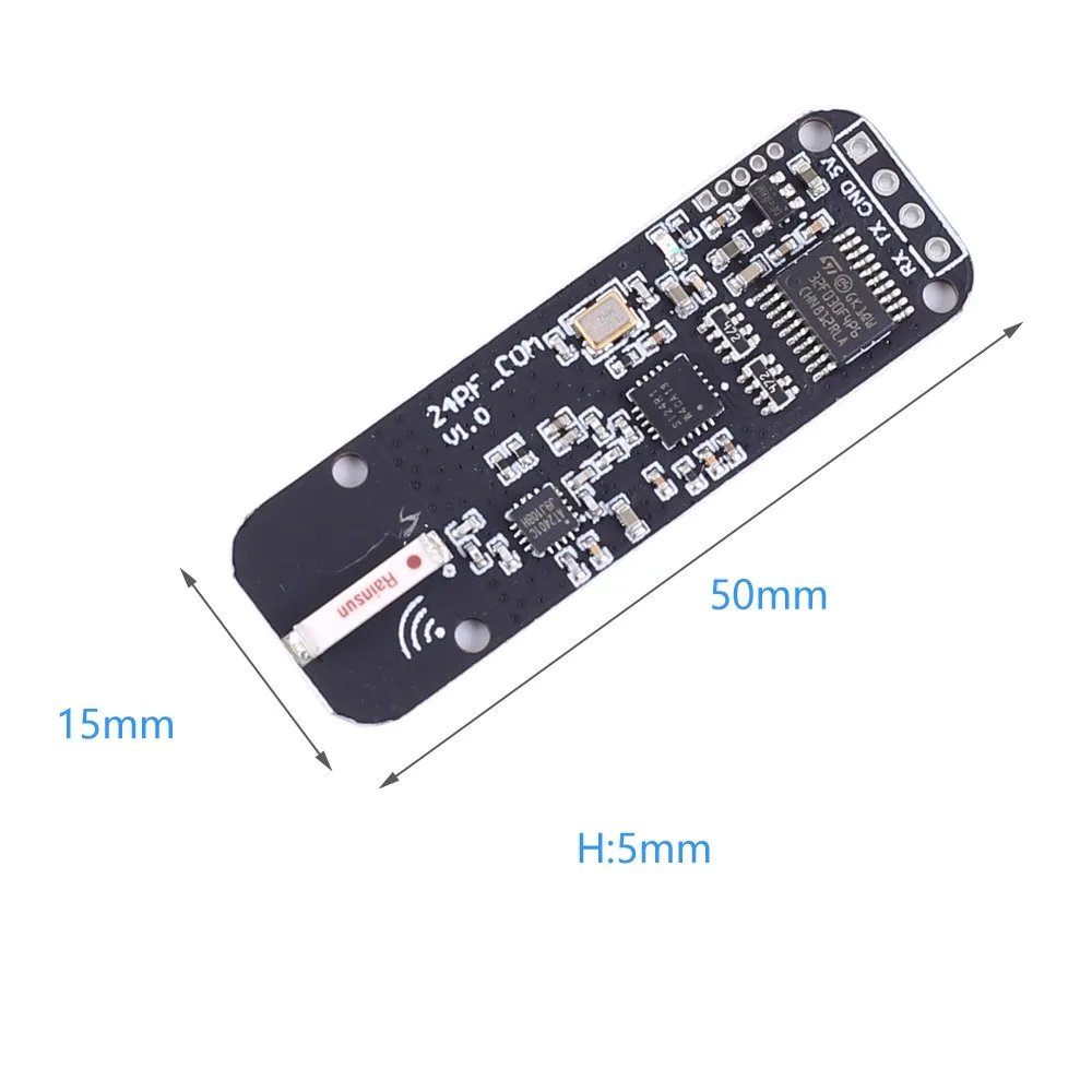 

2.4GHz nRF24L01 Wireless Transceiver Module WIFI Transmitter Receiver UART TTL Data Transmission Module with Antenna 500M