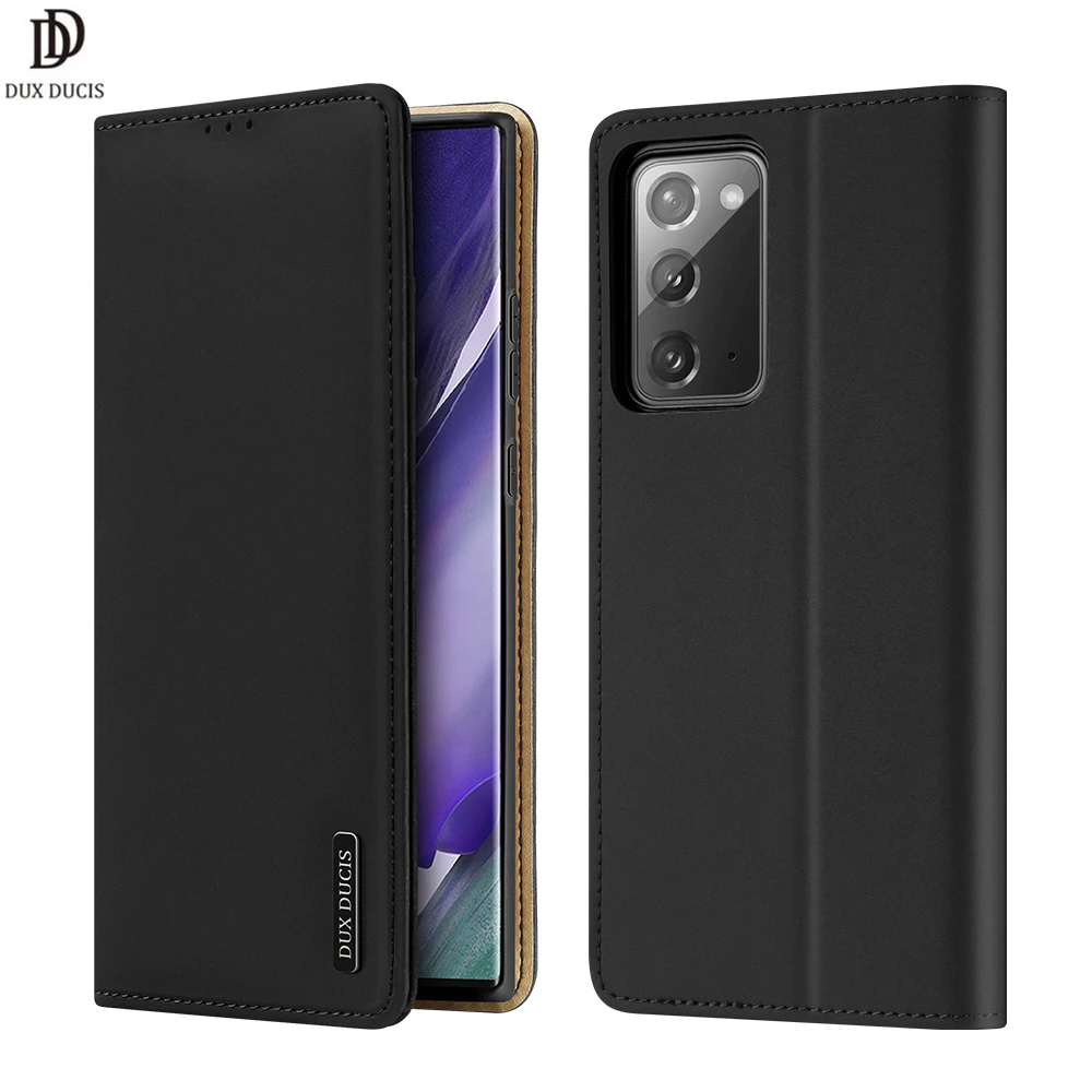 DUX DUCIS Genuine Leather Wallet Flip Cover for SAMSUNG Note 20 Ultra Case Galaxy Note 10 Plus S20 Ultra S10 Plus Case Sleeve