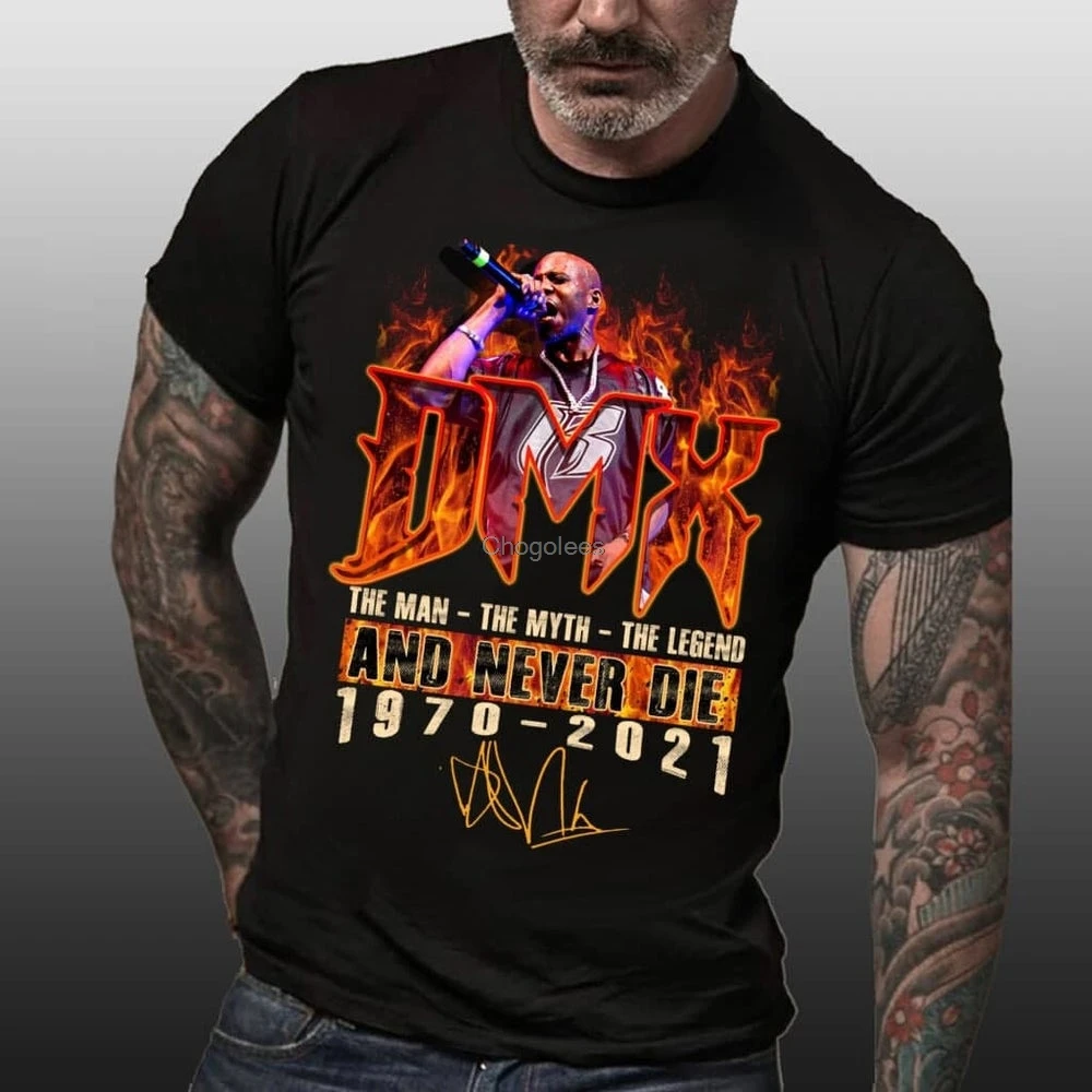 DMX мужская The Myth Legen Never Die Shirt Rip Rapper Dark Man X |