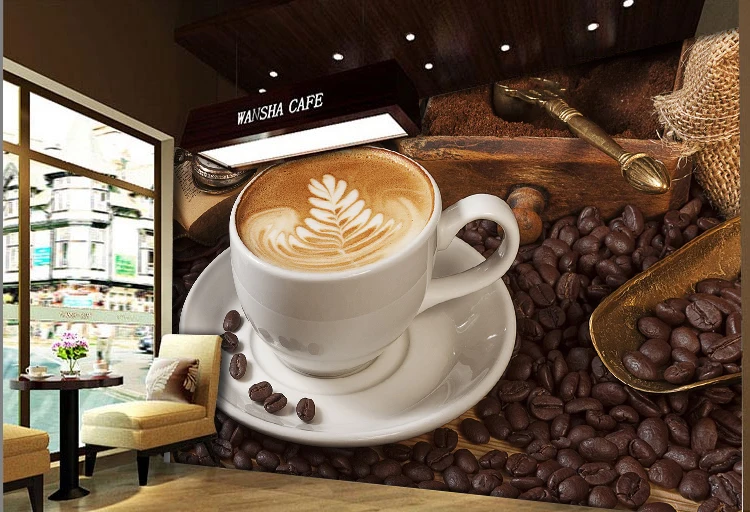 Самоклеящаяся настенная 3D наклейка Lahua Coffee 339|Обои| |