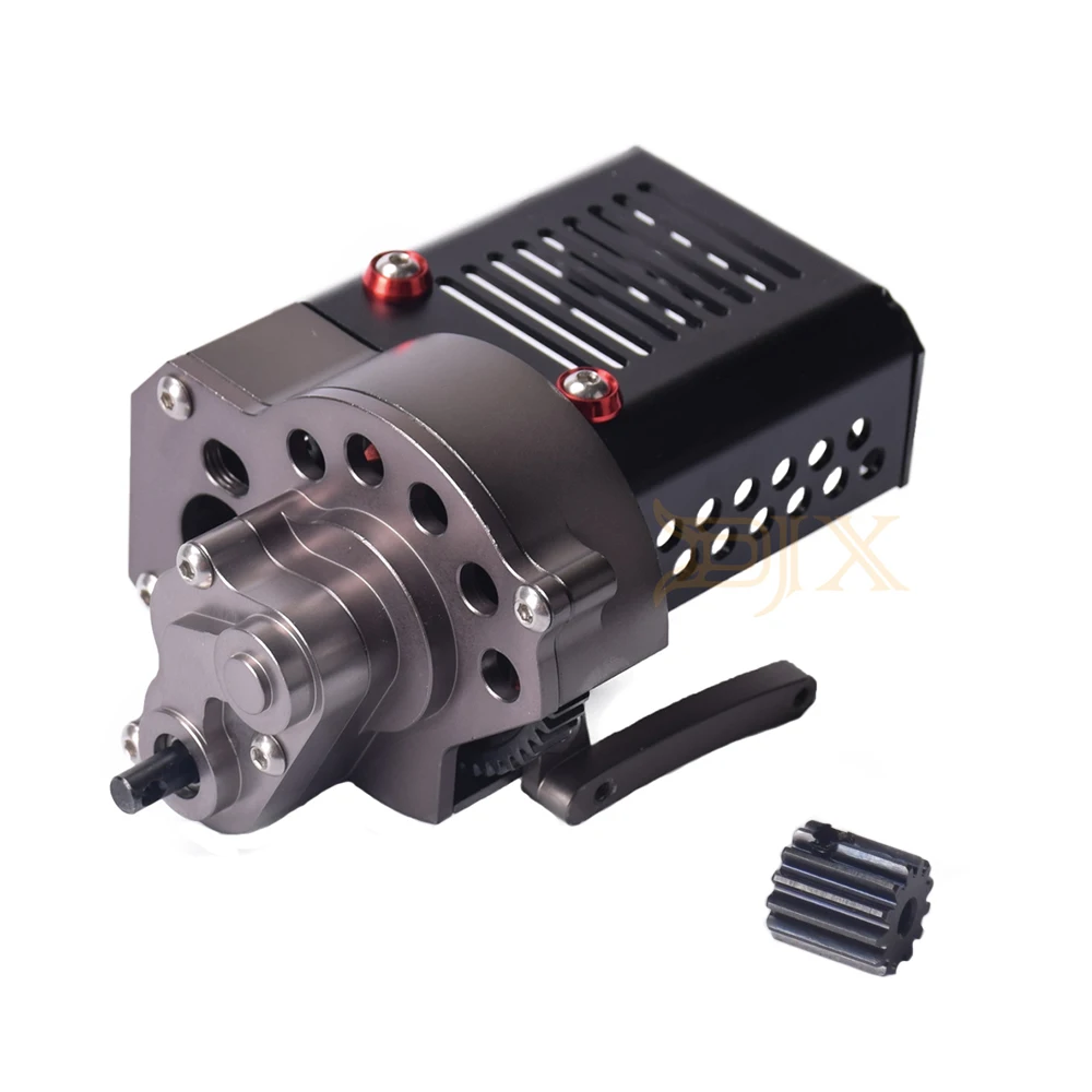 DJX CNC полный передний редуктор коробка передач с шестерней для осевого SCX10 1/10 RC Гусеничный автомобиль - Цвет: one set