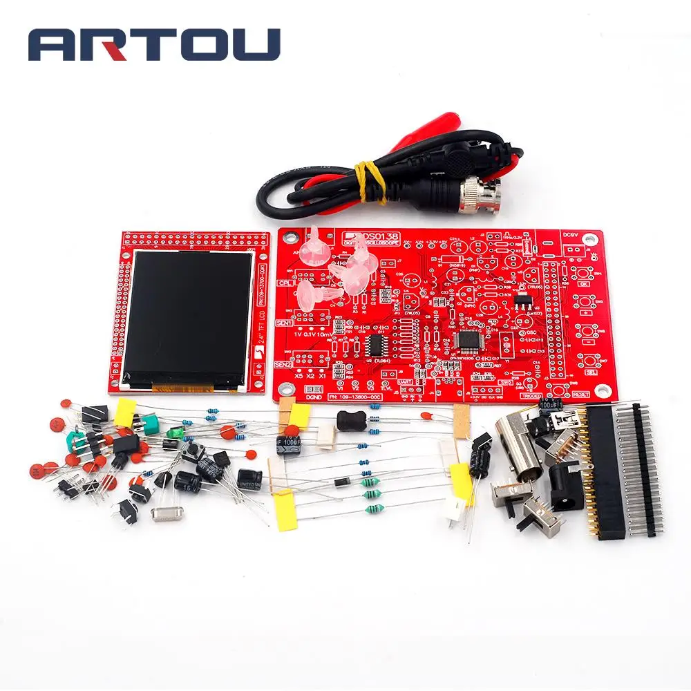Набор цифрового осциллографа детали для электроники DSO138 осциллограф &quotсделай