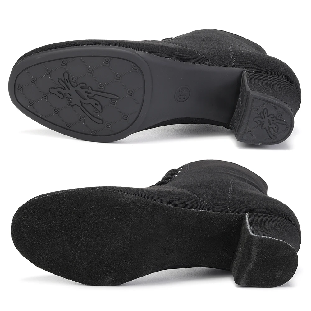 HIPPOSEUS New arrival Ballroom dance shoes for women Girl Low Heel Ladies Latin High-top printing Oxford cloth Wholesale price