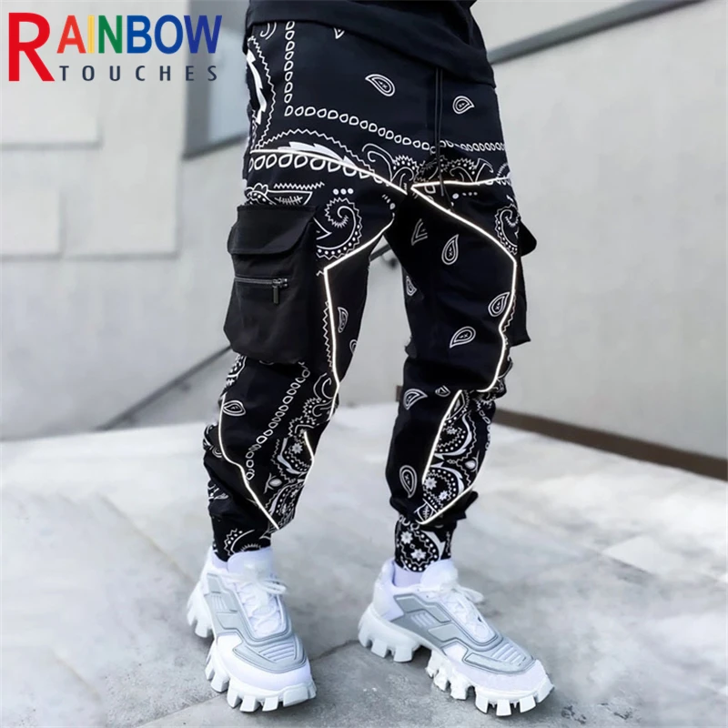 Брюки-карго Rainbowtouches новинка 2021 спортивные штаны мужские брюки на молнии с