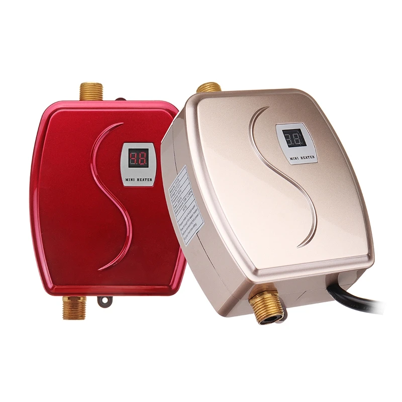 3800W Mini Electric Water Heater Instant Heating LED Display Hot Leakage Protection Kitchen EU Plug | Бытовая техника