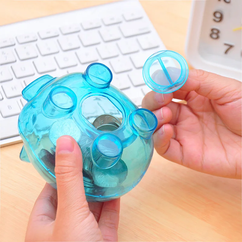 Новая прозрачная пластиковая Копилка чехол для монет мультяшная в форме свиньи