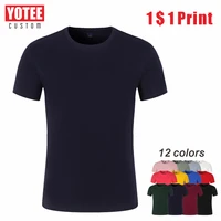 your own design brand logopicture custom men and women diy cotton t shirt short sleeve casual t shirt tops tee 12 color