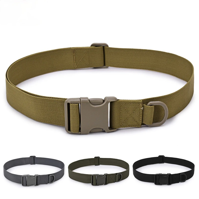 

Army Style Combat Belts Quick Release Tactical Belt Fashion Black Men Canvas Military Waistband Outdoor Hunting Cycling 125cm