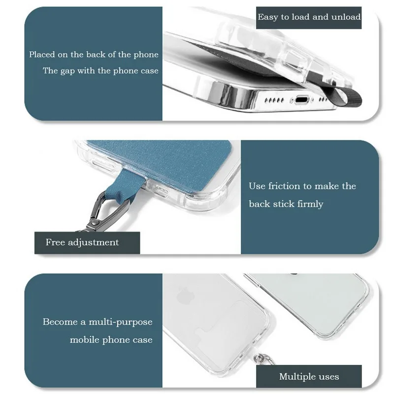 

Phone Lanyards Universal Crossbody Patch Cell Phone Hanging Cord Mobile Phone Strap Lanyard Nylon Soft Rope with curing cloth