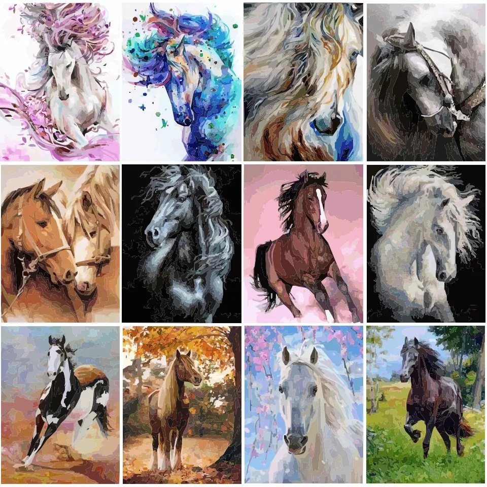 

Personality Animal Horse Picture Wall Art Canvas Painting Posters Wall Pictures Room Barber Shop Home Bathroom Canvas Painting