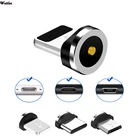 Круглый Магнитный кабель, разъем 8 Pin Type C Micro USB C, быстрая зарядка телефона, Магнитный зарядный штекер для iPhone, 1 м, зарядный шнур