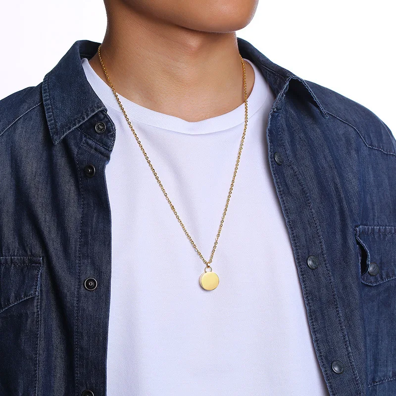 

Gold/black Stainless Steel Can Open Round Pet Urn Pendant Necklace Chain 24'' Unisex Mens Gifts