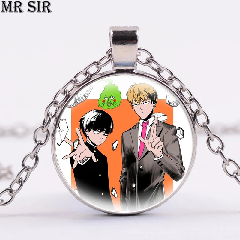 

Anime Mobu Saiko Hyaku Necklace for Men Women Mob Psycho 100 Link Chain Chokers Cosplay Figure Shigeo Kageyama Necklaces Jewelry
