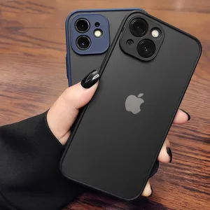 shockproof silicone bumper phone case for iphone 12 13 11 pro max mini x xr xs 8 7 6 plus se 2020 luxury transparent matte cover free global shipping