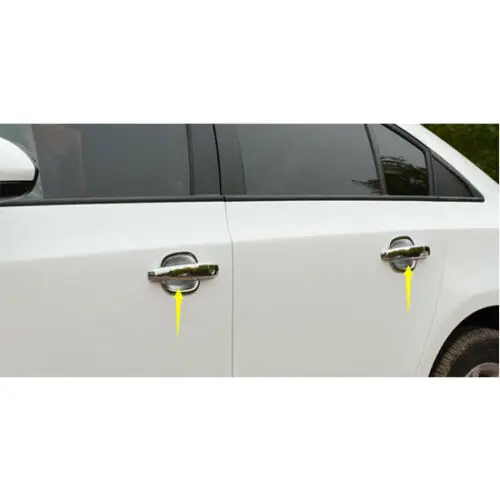 4x ABS Хромированная Автомобильная дверная ручка крышка чаши обшивка для Chevrolet Cruze