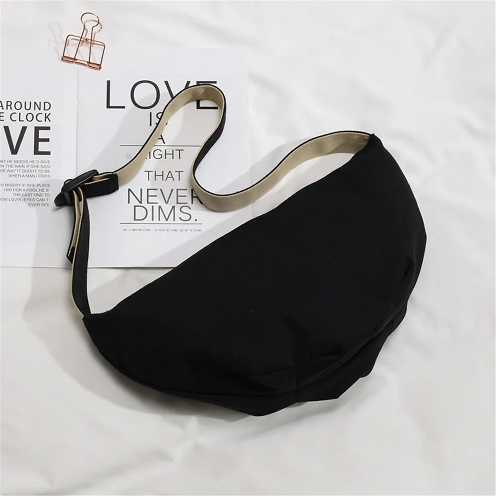 

New Korean Version Ins Canvas Bag Female Harajuku Student Shoulder Bag Wild Dark Dumpling Bag Cloud Handbag and Ruched Detail