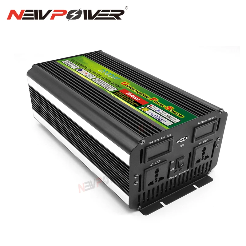 Инвертор мощности 1500 Вт/2000 Вт модифицированный дисплей постоянный ток 24 В 12 в