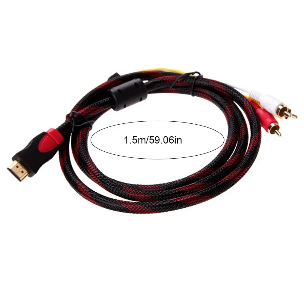Изысканный дизайн прочный HDMI Мужской 3 RCA Видео Аудио AV компонент конвертер