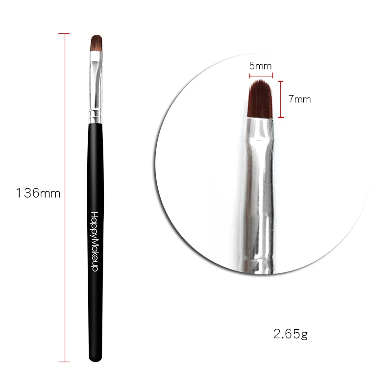 

Professional Single Beginners Mini Black Wooden Handle Soft Smooth Durable Portable Lipstick Lip Gloss Brushes Makeup Tools