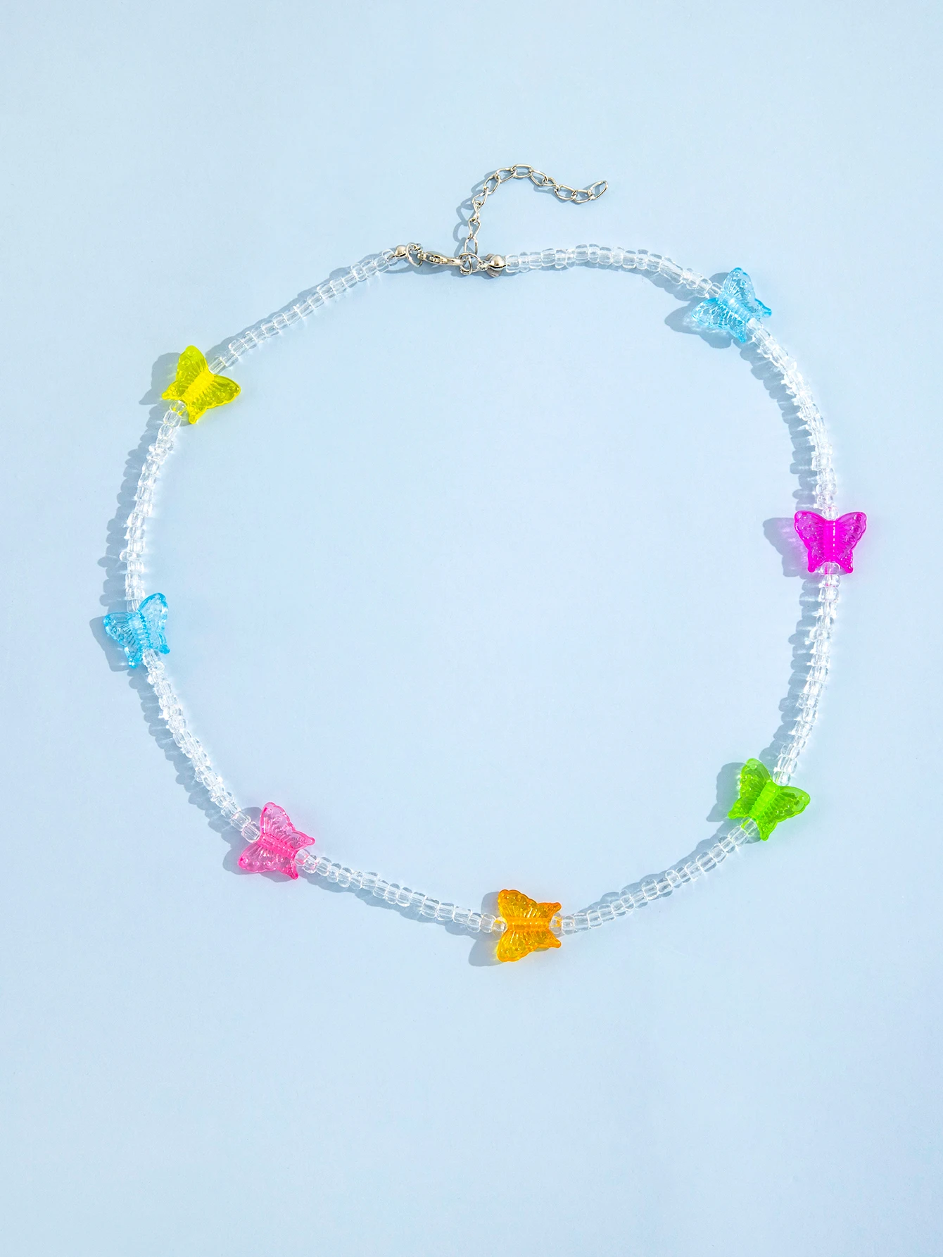

Stillgirl One Piece Cute MultiColor Butterfly Necklace for Women Kpop Beads Chain Pendant Female Y2k Korean Fashion Boho Jewelry