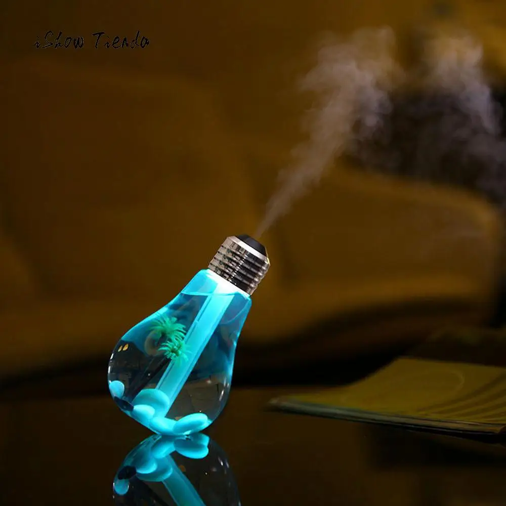 

Creative Light Bulb Humidifier Home Air Diffuser Purifier Atomizer Office Aroma LED Humidifier Fashion LED Bulb Shape Humidifier