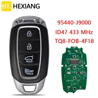 he xiang remote control smart car key for hyundai kona 2019 2020 id47 chip 433 92mhz pn 95440 j9000 replacement promixity card
