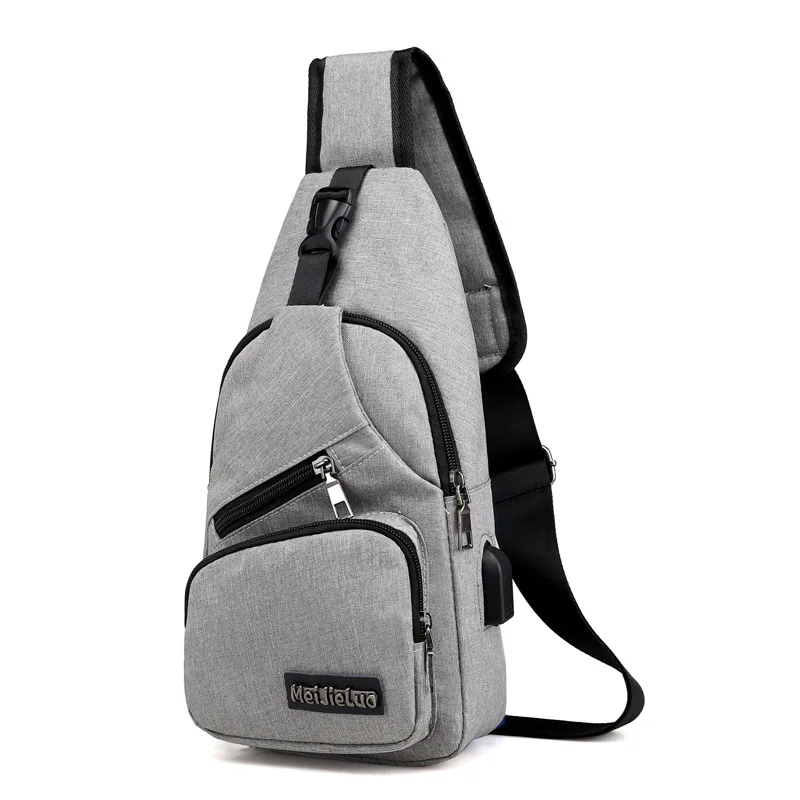 

Black Nylon Zipper bags Crossbody Bags for Men Korean Style Oxford Cloth Multi-purpose Casual Men's Chest Bag Messenger Bag Men