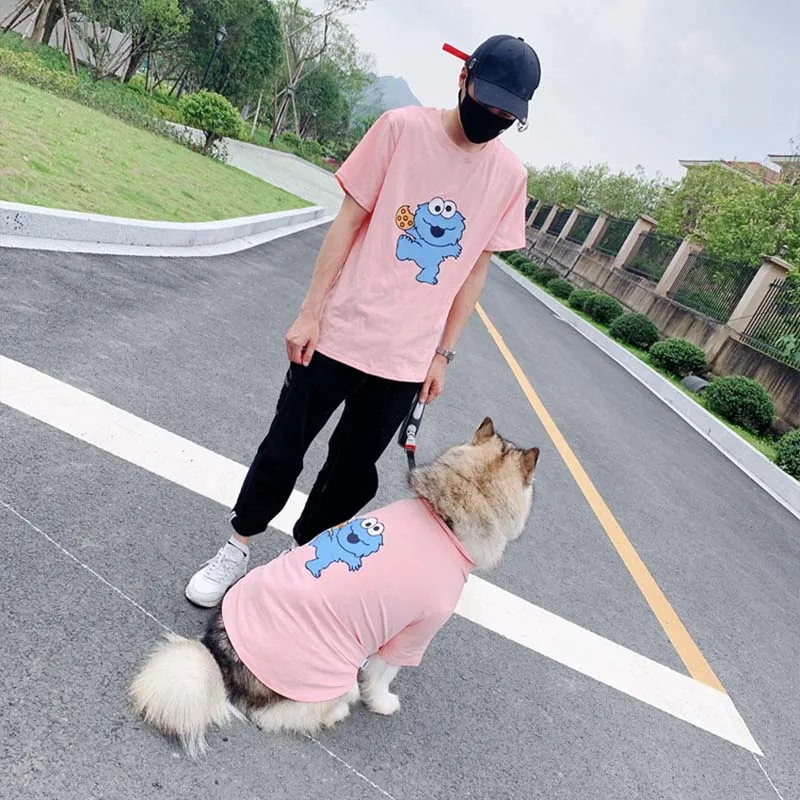 Мультяшная Одежда для собак летняя одежда домашних питомцев маленьких и средних