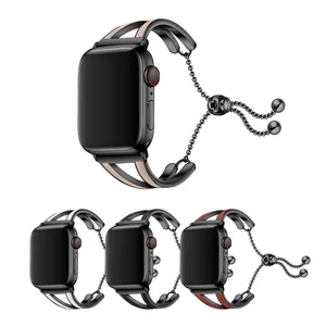 Ремешок из нержавеющей стали для Apple watch band, металлический браслет для iWatch band 38 мм 42 мм series 3 4 5 se 6 7, 40 мм 44 мм