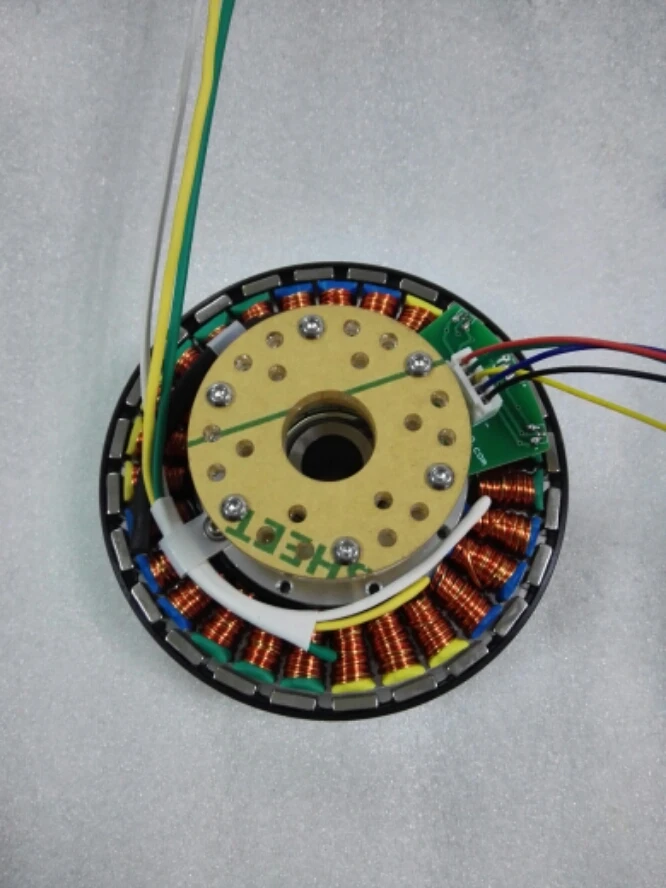

300W disc brushless motor 27N30P hollow shaft direct drive flat torque motor