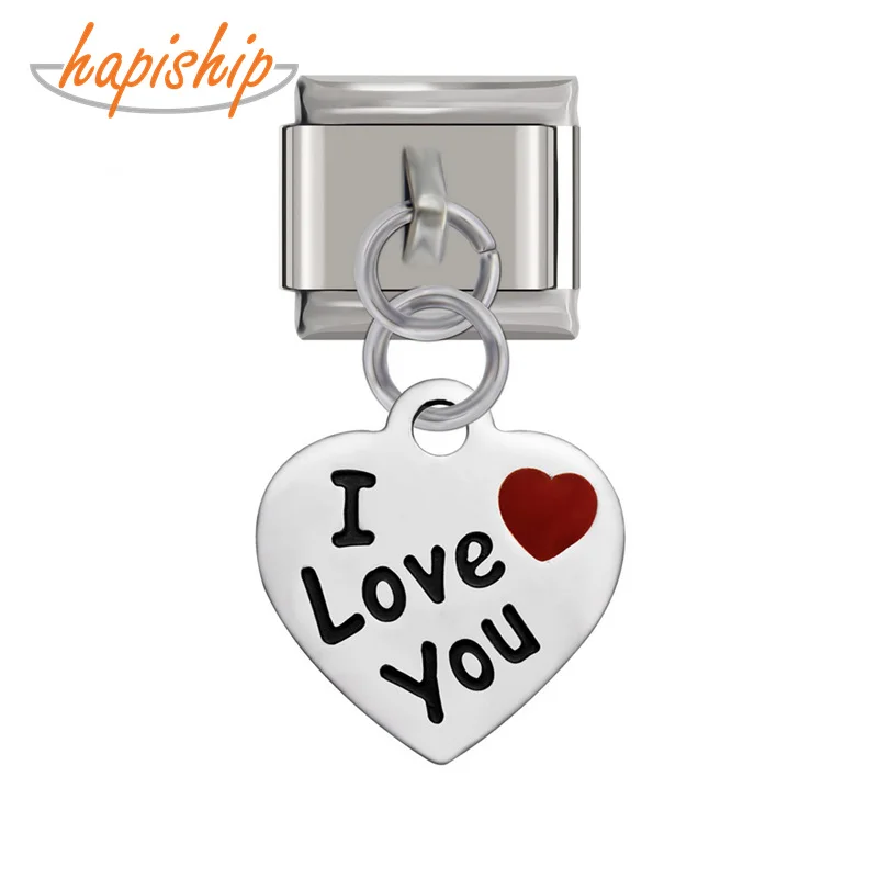 Hapiship оригинальная Маргаритка сердце из титановой стали I Love You итальянский шарм