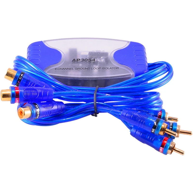 4-channel RCA Audio Noise Filter Suppressor Ground Loop Isolator Car Stereo 50W | Электроника