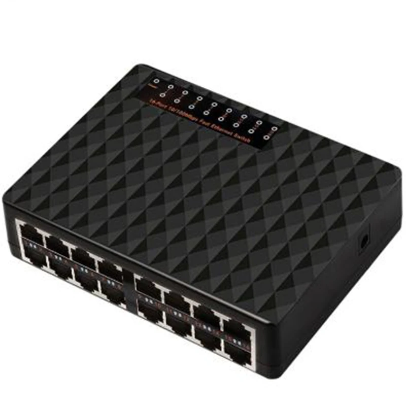 16 Порты 10/100 Мбит сетевой коммутатор Fast Ethernet LAN RJ45 Vlan концентратор Настольный ПК
