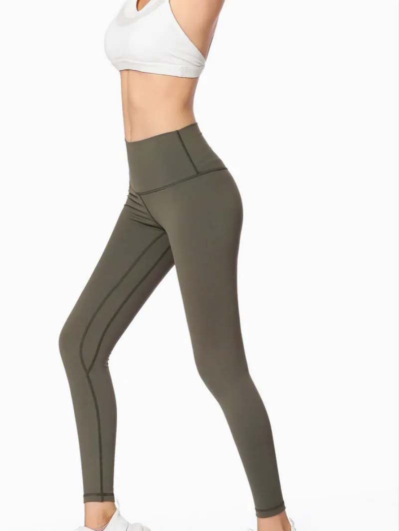 Женские спортивные Леггинсы с высокой талией женские штаны для йоги нейлоновые