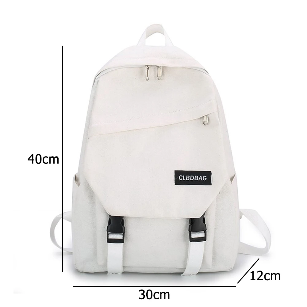 

Women Canvas Backpack 2020 Solid Color School Shoulder Bag for Teenage Boys Girl Student Large Capacity Travel Mochila Bagpack