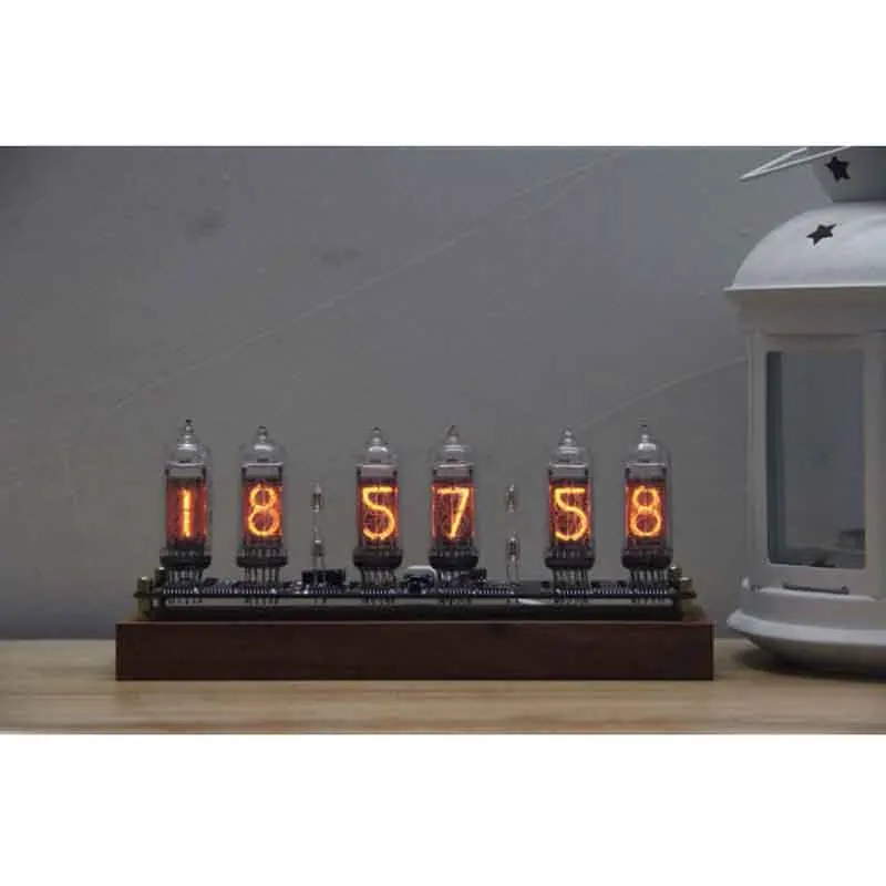 

IN-14 Glow Tube Clock Colorful LED Backlight IN14 Nixie Clock USB Electronic DIY Digital LED Clock Gift Boyfriend Gift