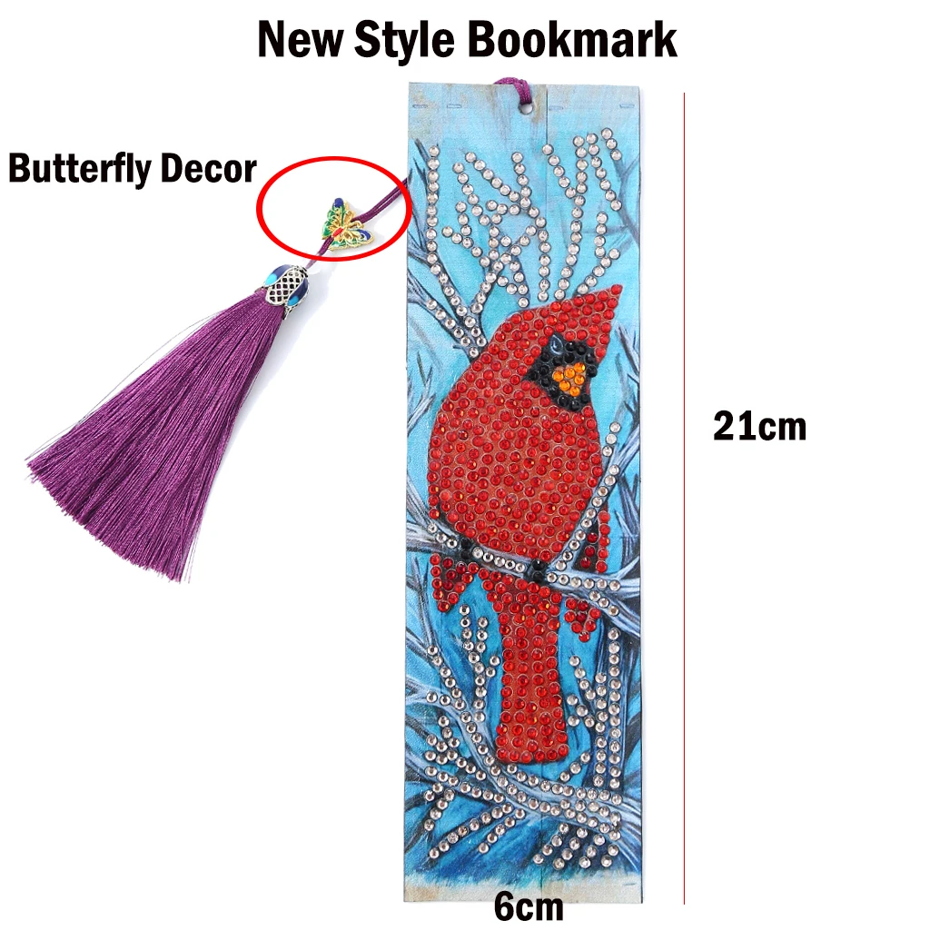 New 5D Diamond Painting Leather Bookmark Tassel Book Marks Special Shaped Embroidery DIY Craft Cross Stitch Gift Decor | Дом и сад