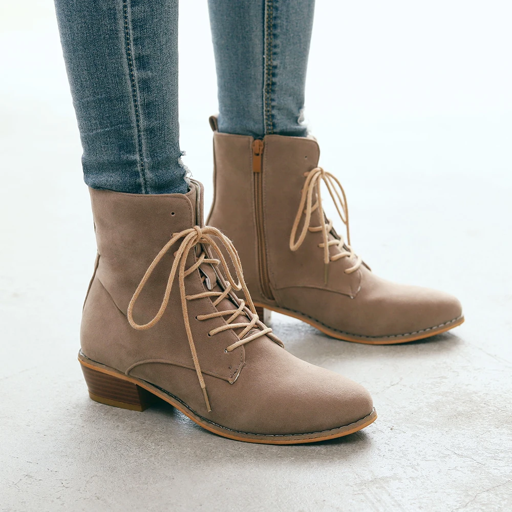 2019 ботильоны из искусственной замши в армейском стиле женские армейские ботинки