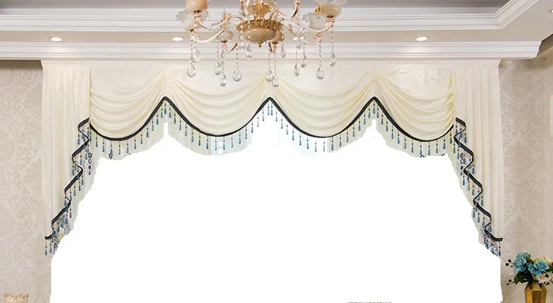 

High-end European-style Water-soluble Embroidered Curtains Velvet Embroidered for Living Room Bedroom Curtains Tulle Custom