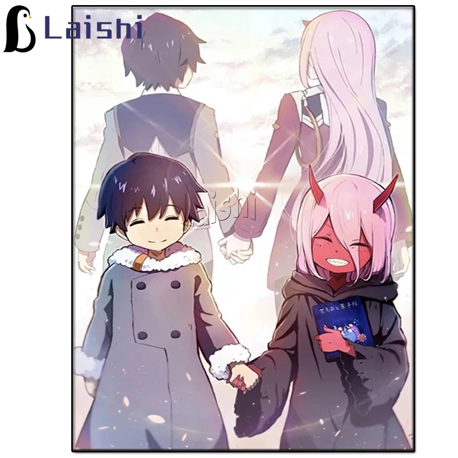 

Полная квадратная круглая Алмазная вышивка «сделай сам» аниме мультфильм пара 5D алмазная живопись вышивка крестиком Стразы мозаика домашн...